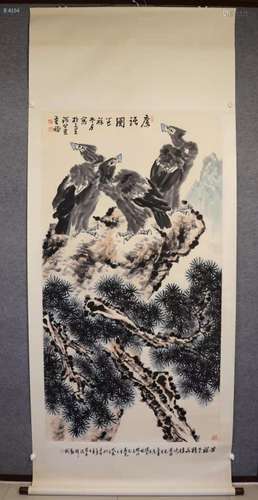 Chinese Ink Color Scroll Painting