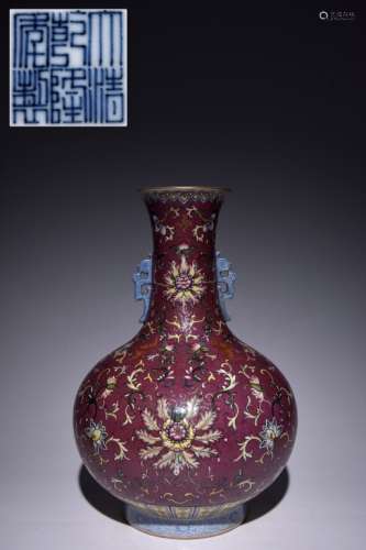Chinese Famille Rose Hand Paint Porcelain Vase