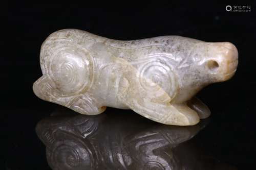 Chinese Jade Carved Tiger