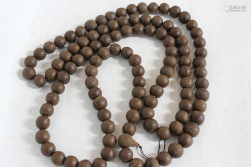 Chinese Chengxiang Wood Beads Necklace