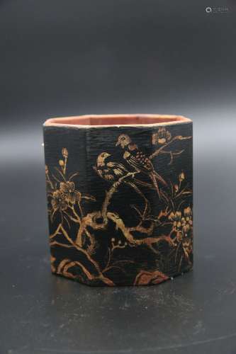An ancient Chinese 19th century wood carving
