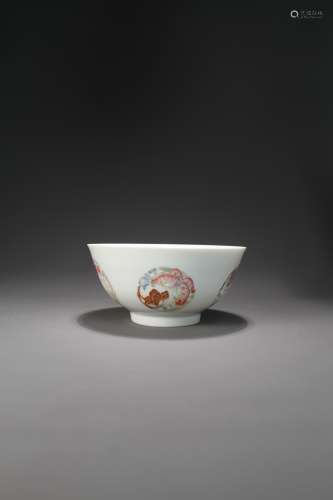 A Bowl decorated with Chinese animal ornaments