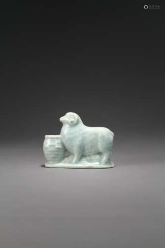 A Chinese porcelain sheep