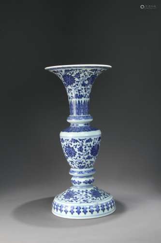 An ancient Chinese blue and white porcelain of the 18th cent...