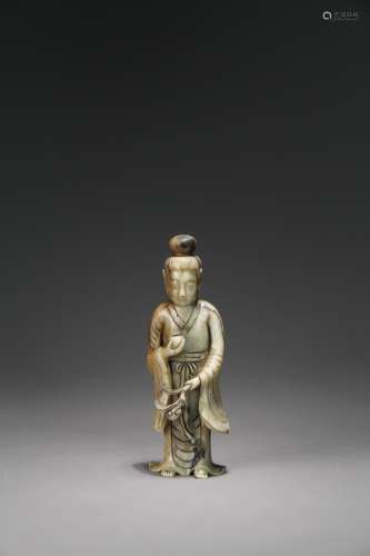 A Chinese jade figure