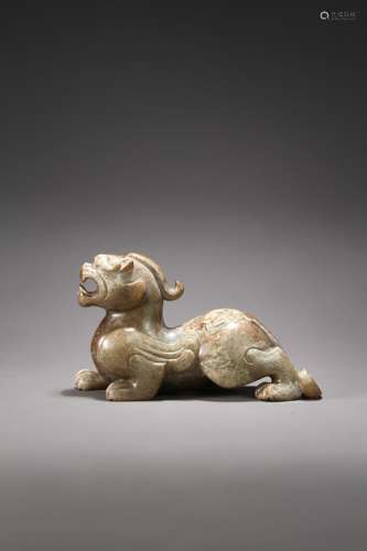 An ancient Chinese animal jade ornament