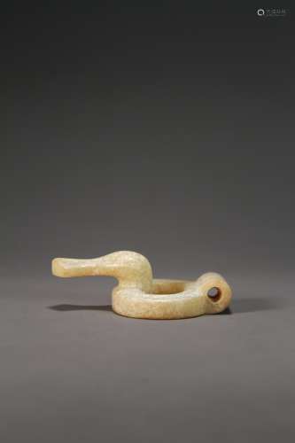 An ancient Chinese yellow quality special-shaped jade