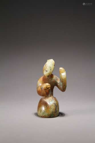 An ancient Chinese figure jade ornament