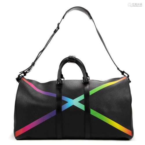 LOUIS VUITTON, LIMITED EDITION  RAINBOW  KEEPALL BANDOULIERE...