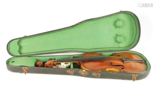 AN ANTIQUE VIOLIN LABELLED ÔCONTTO PUGLISEÕ DATED IN PENCIL ...