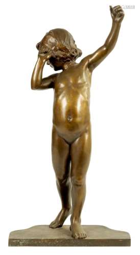 VIRIEUX FRANCOIS LOUIS. A LARGE LATE 19TH CENTURY PATINATED ...