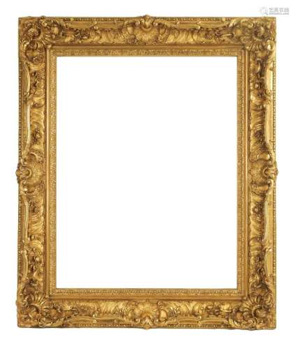 A FINE LATE 18TH CENTURY GILT GESSO CARVED ROCOCO PICTURE FR...