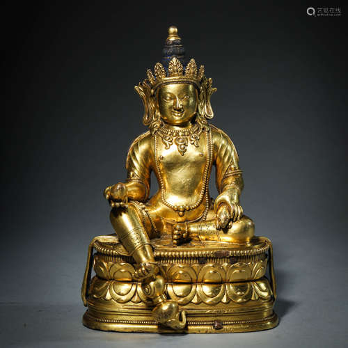 Gilt-Bronze Statue of Jambhala