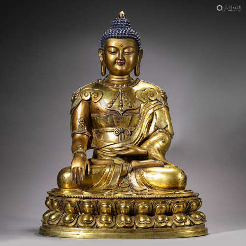 Gilt-Bronze Figure of Shakyamuni