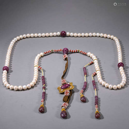 Piece of Pearl Beads Ceremonial Necklace