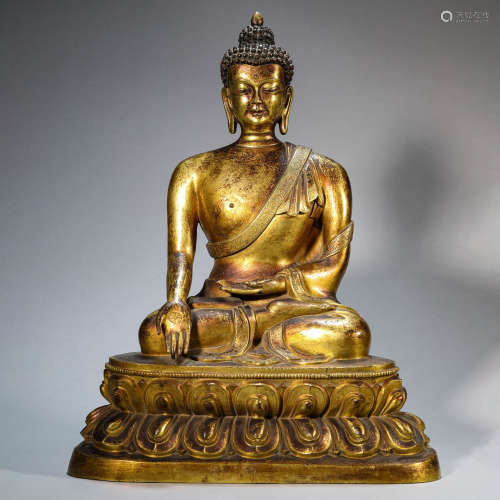 Gilt-Bronze Figure of Shakyamuni