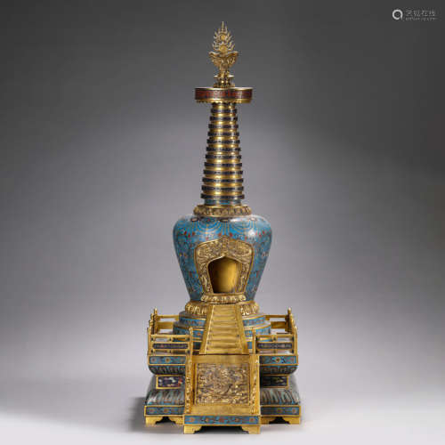 Cloisonne Enamel Pagoda