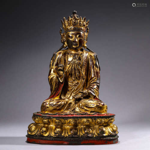 Gilt-Lacquer Bronze Figure of Shakyamuni