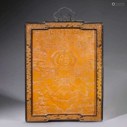 Bamboo Fortune&Longevity Hanging Panel