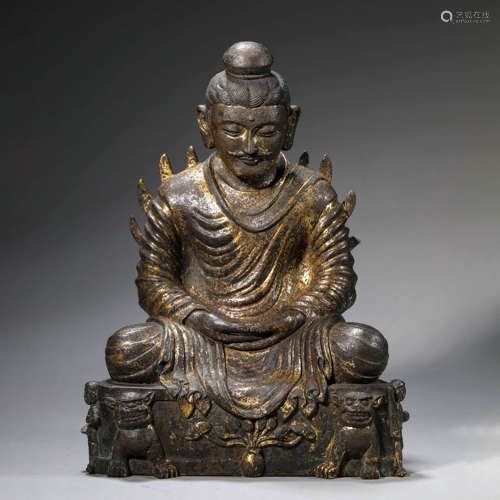 Gilt-Bronze Statue of Seated Buddha