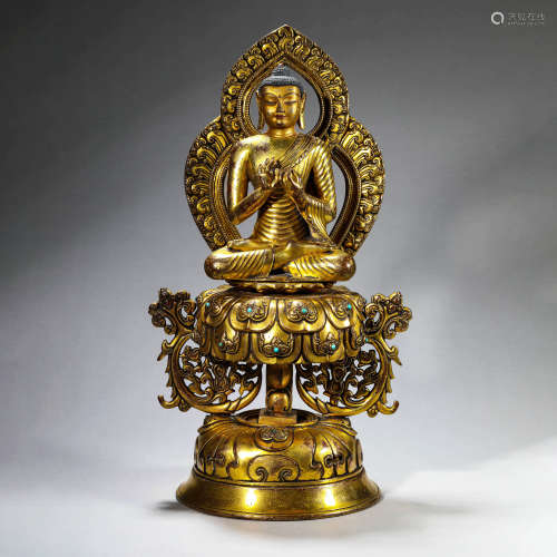 Gilt-Bronze Figure of Maitreya