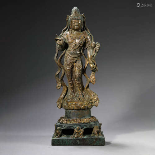 Gilt-Bronze Figure of Avalokitesvara