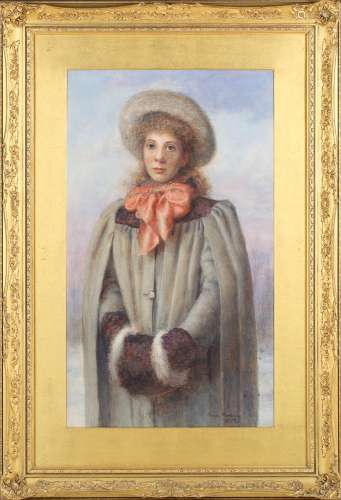 George Mackenzie - Three-quarter Length Portrait of a Girl w...