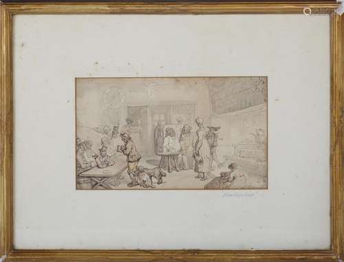 Thomas Rowlandson - Figures drinking and smoking in a Tavern