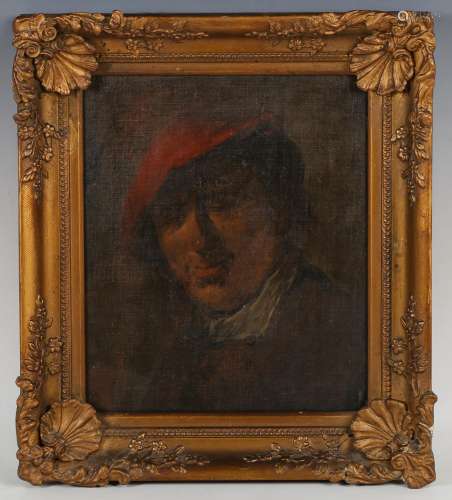 Circle of Adriaen Brouwer - Portrait of a Man wearing a Red ...