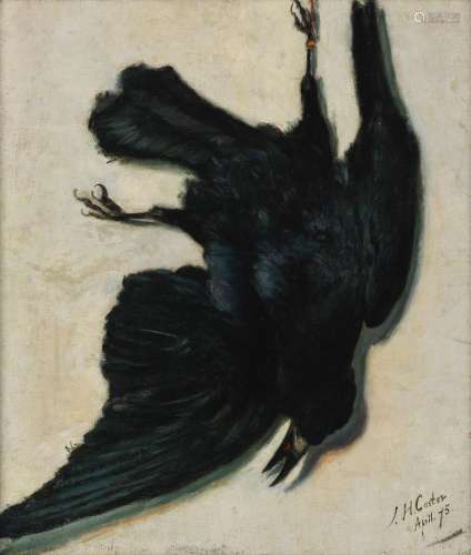 【*】J.H. Coster, 19th century Still life of a raven