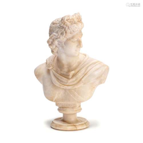 A late 19th / early 20th century Italian carved white alabas...