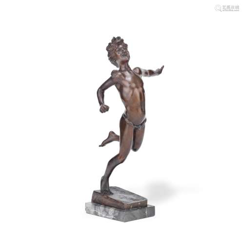 Giuseppe Renda (Italian, 1859-1939) A patinated bronze figur...