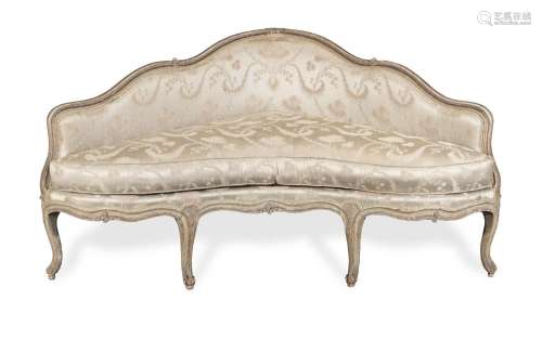 【TP】A Louis XV painted corner canape or sofa