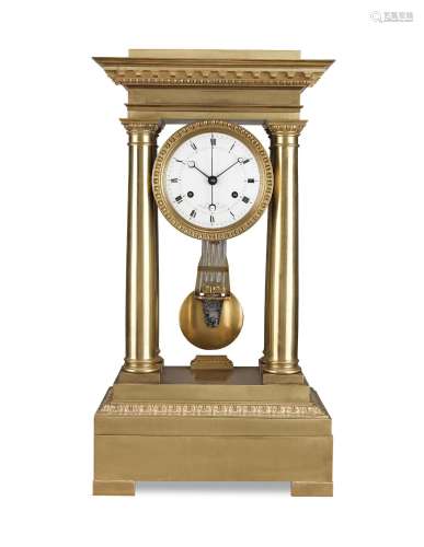 【TP】A 19th century French month-going centre-seconds gilt br...