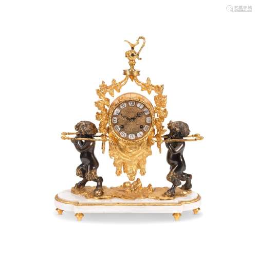 【TP】A late 20th century gilt and patinated bronze figural ma...