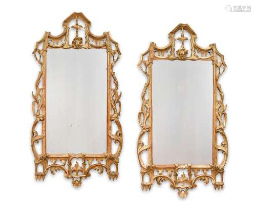 【TP】A pair of late 19th/early 20th century carved giltwood m...