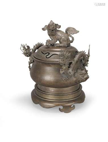 【TP】A Japanese patinated bronze censer probably late Meiji /...