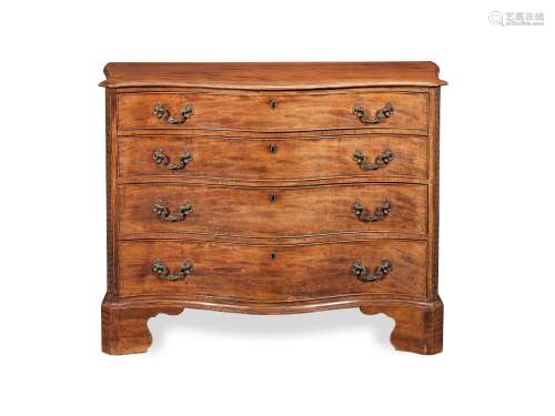 【TP】A George III mahogany serpentine chest