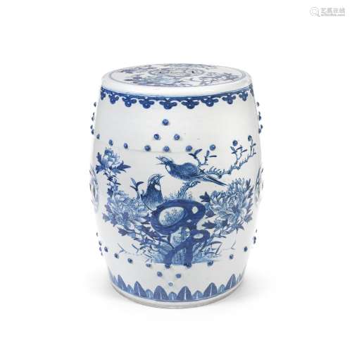 【TP】A Chinse blue and white porcelain garden seat probably l...