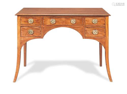 【TP】A George III mahogany side table  the top probably later