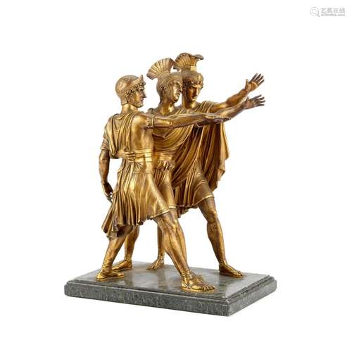 【TP】A late 19th Century French gilt bronze figural group of ...