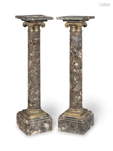 【TP】A pair of late 19th/early 20th century French gilt bronz...