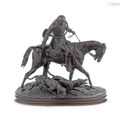 【*】Pierre Jules Mêne (French, 1810-1879) A patinated bronze ...
