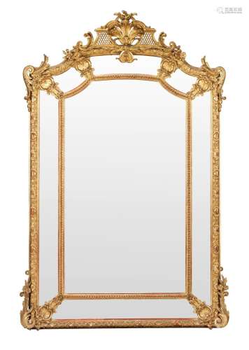 【TP】A French late 19th century giltwood and gilt composition...