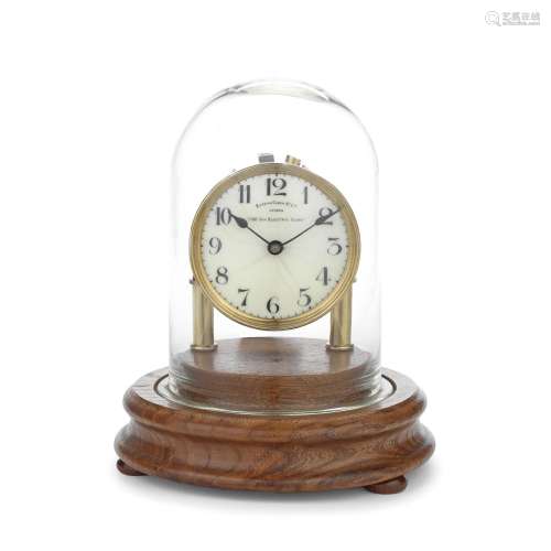 An early 20th century brass and enamel Eureka 'Clock' the di...