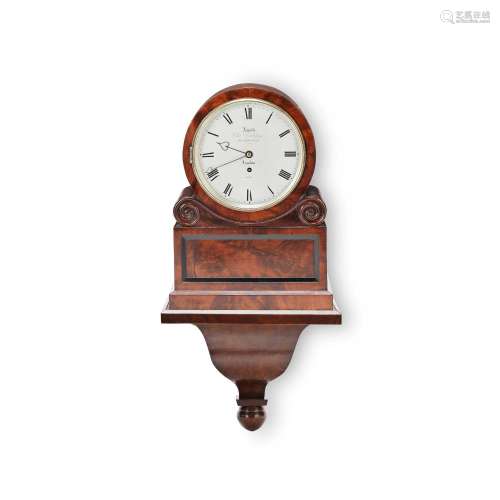 【TP】A good mid 19th century mahogany bracket timepiece toget...