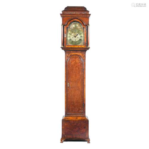 【TP】A George III and later crossbanded and burr walnut longc...