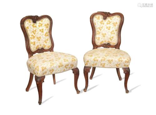【TP】A set of fourteen late 19th century Rococo revival oak s...