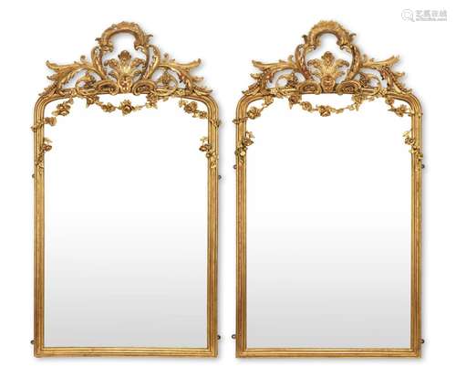 【TP】A pair of late 19th century Rococo revival giltwood and ...