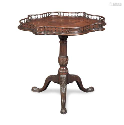 【*】A good 19th century mahogany tripod 'supper' table in the...